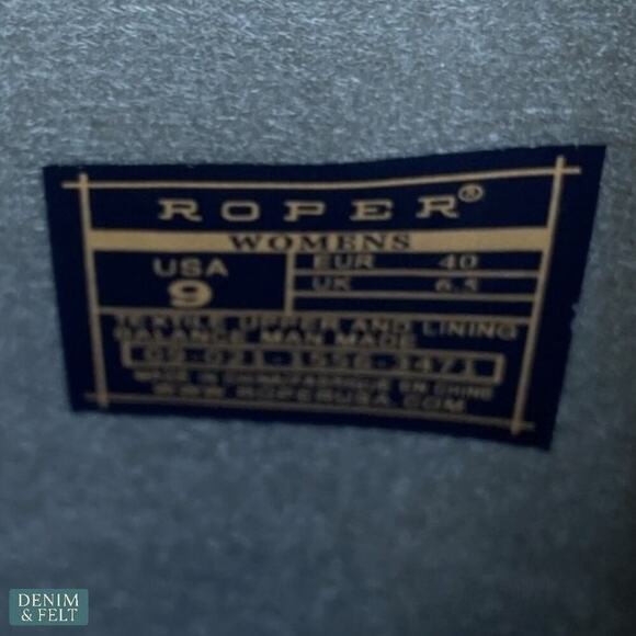 NEW Roper Starburst Tan Knee High Western Boots 15in Shaft Pointed Toe Size 9 - Picture 16 of 16